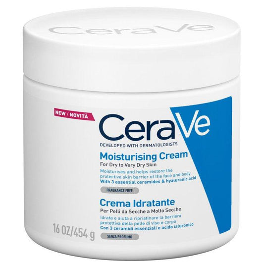 CeraVe Moisturizing Cream, Body and Face Moisturizer for Dry Skin