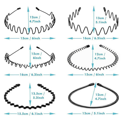 Metal Headbands Wavy Hairband Spring Hair Hoop Sports Fashion Hair Bands
