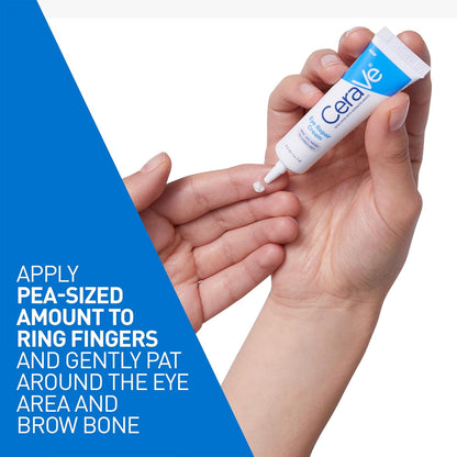 CeraVe Eye Repair Cream | Under Eye Cream for Dark Circles and Puffiness Delicate Skin Under Eye Area with Hyaluronic acid and Ceramides | Non-comedogenic, Fragrance Free
