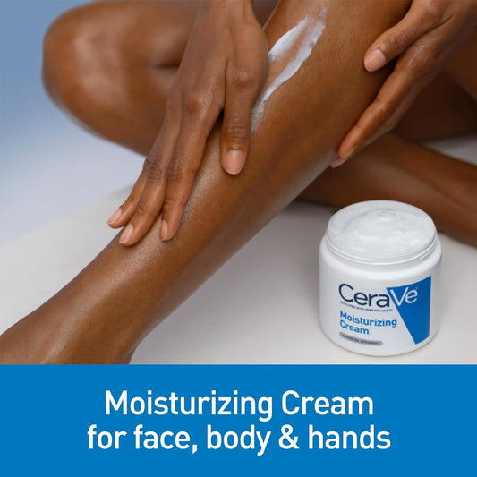 CeraVe Moisturizing Cream, Body and Face Moisturizer for Dry Skin