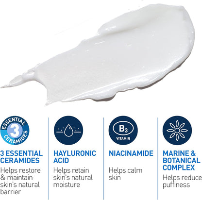 CeraVe Eye Repair Cream | Under Eye Cream for Dark Circles and Puffiness Delicate Skin Under Eye Area with Hyaluronic acid and Ceramides | Non-comedogenic, Fragrance Free