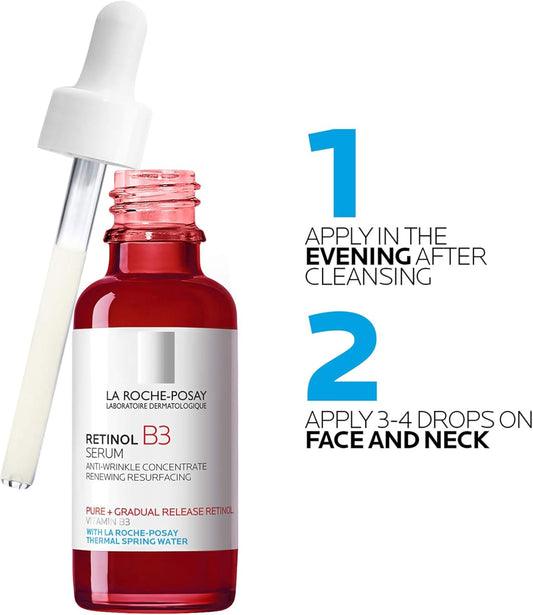 La Roche-Posay Retinol B3 Serum 30ml - Anti-Aging Serum for Skin Renewal and Brightening