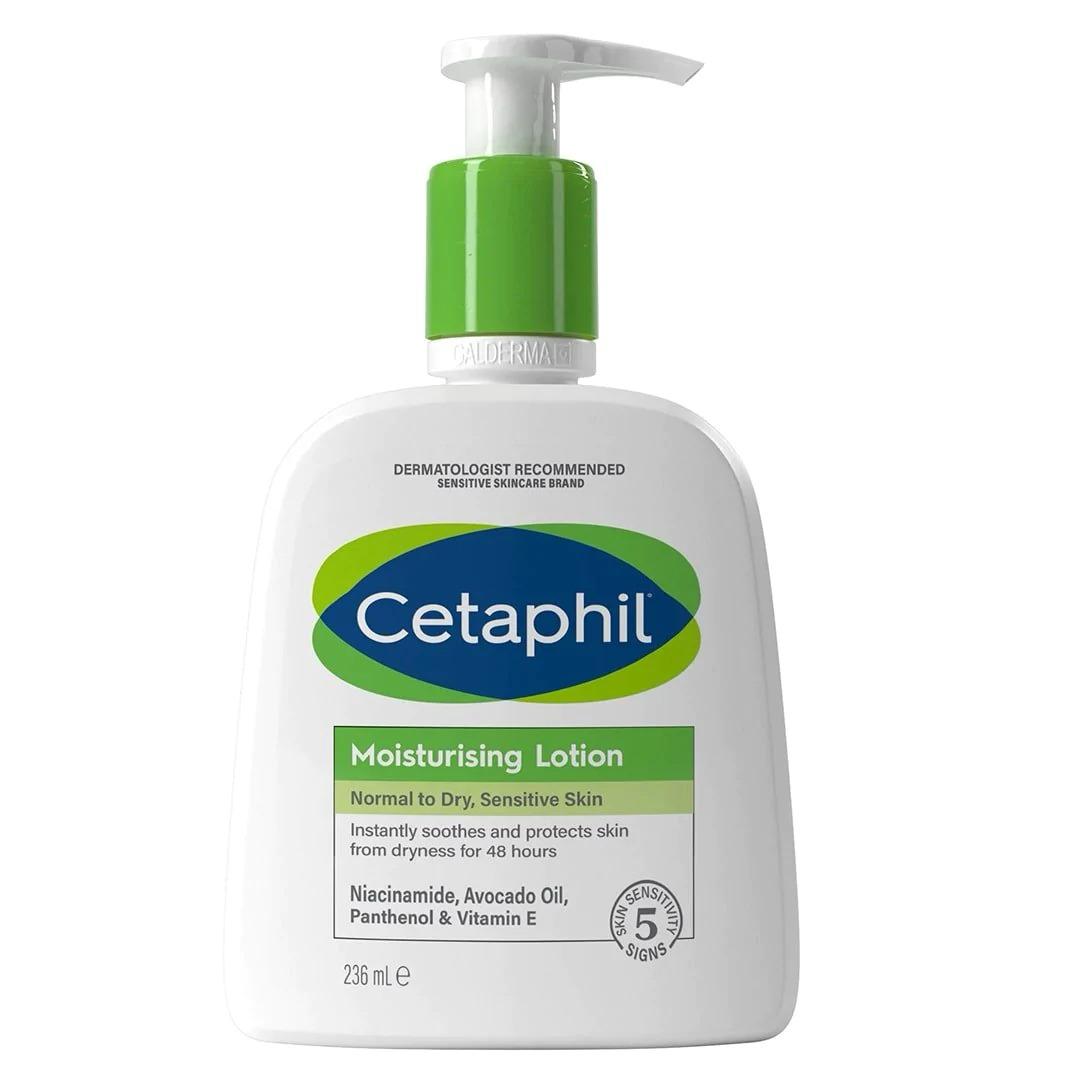 Cetaphil Moisturizing Lotion, Face & Body Moisturizer for Men & Women, Normal to Dry Sensitive Skin, Unscented, 236ml