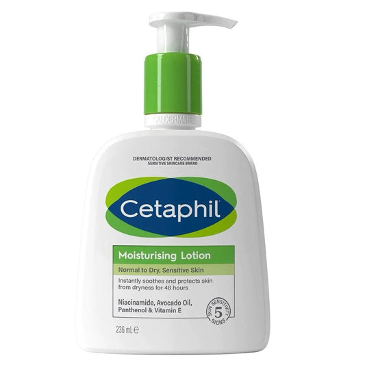 Cetaphil Moisturizing Lotion, Face & Body Moisturizer for Men & Women, Normal to Dry Sensitive Skin, Unscented, 236ml