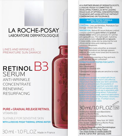 La Roche-Posay Retinol B3 Serum 30ml - Anti-Aging Serum for Skin Renewal and Brightening