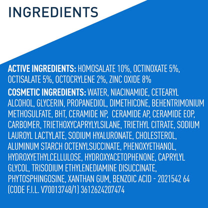 CeraVe AM Facial Moisturizing Lotion with SPF 30, Oil-Free Face Moisturizer with SPF, Formulated with Hyaluronic Acid, Niacinamide & Ceramides, Non-Comedogenic, Broad Spectrum Sunscreen